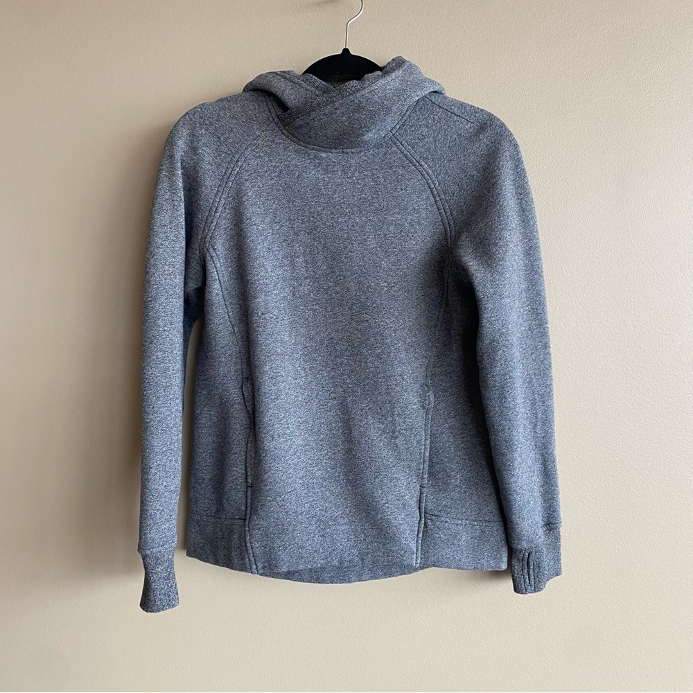 Lululemon athletica Pullover Hoodie Heathered Speckled Black Grey Size 4